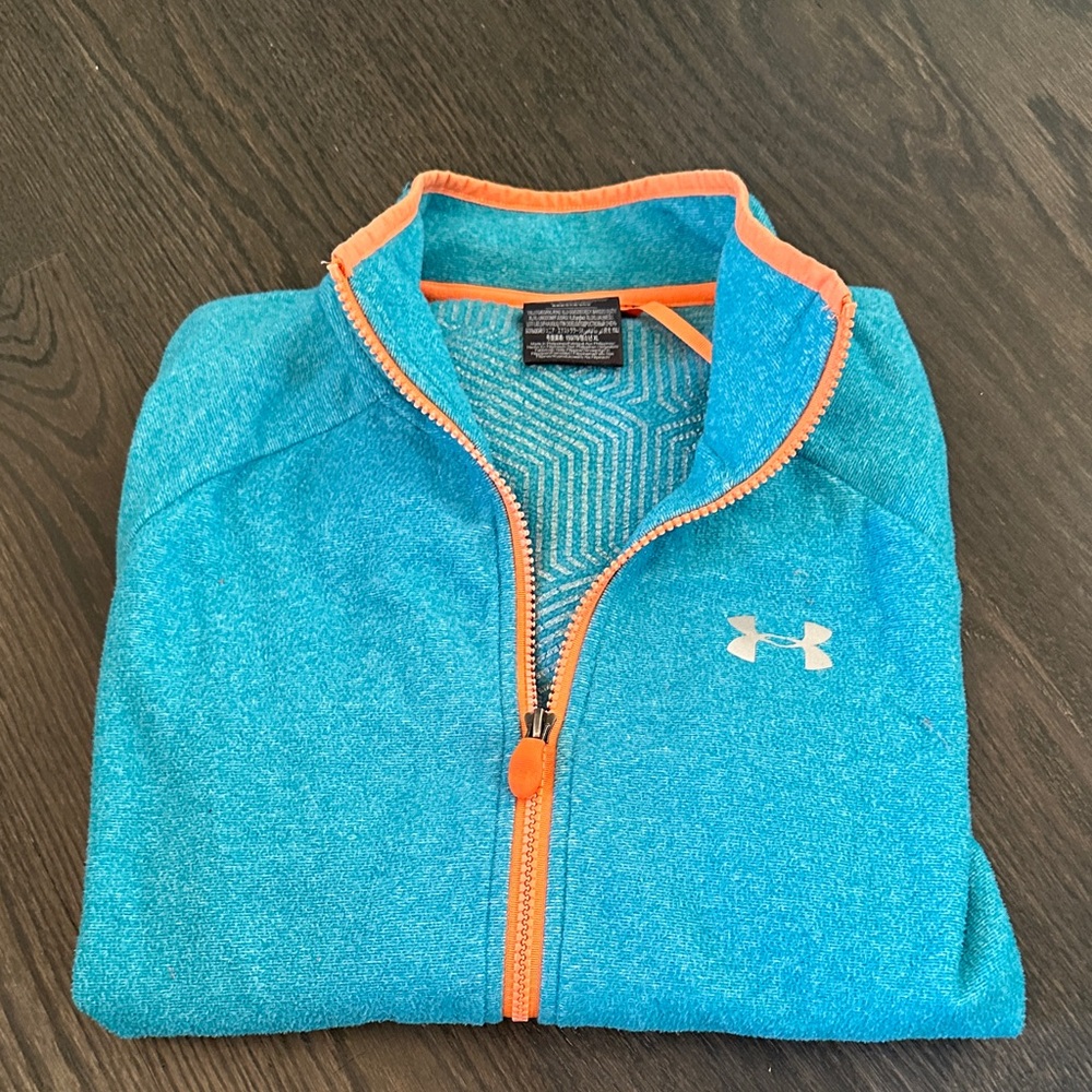 Under Armour Kids Turquoise Jacket with Orange Trim